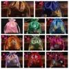 Китайский стиль вышивка Fr сумка на шнурке сумка для конфет сумка для упаковки ювелирных изделий с цветочным принтом ведро в этническом стиле праздничный сахар O0y9 #