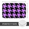 Bath Mats Lavender Houndstooth Mat Non-Slip Purple Toalett Fast Dry For Shower Home Decor Golvvattentät badrumsmatta