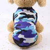 Ropa para perros 2024 Camuflaje de verano Colores Ropa Algodón Lindo Gatos Cachorro Chaleco Camisa para Teddy Poodle Pequeños Perros Mascota