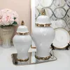 Storage Bottles Large Ceramic General Jar Home Decoration Vase Ornaments Porcelain Tabletop Decorations