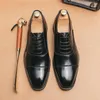 Jurk schoenen Derby luxe mannen pak ontwerper zwart leer handgemaakte mode man schoen formele zaken voor A163