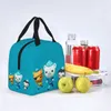 Изолированные сумки для обеда Octauts Carto Anime Barnacles Kwazii Peso Cooler Bag Tote Lunch Box Школьные сумки для хранения еды для пикника