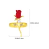 Tableau de table 3 PCS ROSE ROSE RING BOUCLES FLORES DÉCORD DE DINAGE DE NOIND