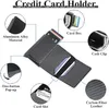 carb Fiber Credit Card Holder Wallet Men Rfid Smart Metal Thin Slim Pop Up Minimalist Wallet Small Black Purse Metal Wallet I5ig#