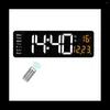 Настенные часы 16-дюймовые светодиодные цифровые часы- будильник/температура/дата/неделя/таймер Удаленный