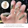 Décorations 10pcs Luxury Gol Silvery Bear Alliage Zircon Nail Art Crystals Nail Jewelry RHINESTON Nails Accessoires Fournitures Décorations