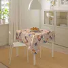 Table Cloth Beige Farmhouse Roosters Square Tablecloth Washable Table Cover Table Cloth for Kitchen Daily Dinning Party Home Tabletop Decor Y240401