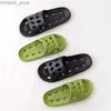 home shoes 2024 Summer Women Outdoor Slippers Bath Leaky Platform Non-Slip Home Hole Flip Flops Beach Sandals Ladies Leaky Indoor Slides Y240401