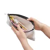 dhl100pcs Cosmetic Bag Thermal Sublimati DIY White Blank Cott Linen Lg Pencil Case h1V2#