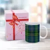 Tasses Sarung N'de Balong5 Tasse Blanche Vintage Taille Unisexe Motif Tartan