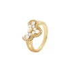 Classic Clover Diamond Butterfly Rings Designer of Woman Man Love Gold Siery Chrome Heart Ring Valentines Mothers Gift