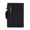 Ye Tree Tree Slim Aluminium Metal Wallet for Men Zipperクレジットカードホルダーrfid本革ポップアップカードとコインマンU0yn＃