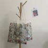 fi Tote Bag Summer New Style Mesh Full Embroidery FRSクリアショルダーバッグロマンチックなハンドバッグ女性のエコショップバッグ2024 M1GE＃