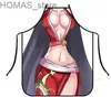 Grembiuli nuovi divertenti cartone animato di grembiuli anime cucina anime cena cucina cucina apron cottura per adulti accessori barbiere grembiule delantal y240401