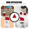 Vêtements pour chiens 1 ensemble de chaussettes de chapeau de Noël Santa Clause pour animaux de compagnie Costume de cosplay de chat