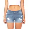 Women's Shorts Women Waisted Ripped Pants Denim Mini Hole Short Jeans Street Vintage Casual Low Waist Rolled Hem