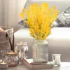 Fleurs décoratives 6 pièces artificielle jaune artisanat Simulation fleur Po accessoire plantes Bouquet pour la fête de mariage à la maison