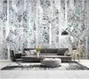 壁紙ウェルリューカスタム壁紙papel de parede Nordic Modern Minimalist Abstract City Architecture Retro TV Sofa Background Wall