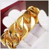 Armbanden 9.05 "* 31mm Enorme Zware 316L Roestvrij Staal Goud kleur Curb Cubaanse Ketting Heren Armband Kerstcadeau Goede Sieraden