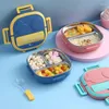 Посуда 304 портативный ланч-бокс из нержавеющей стали обеденная тарелка с термоизоляцией в форме робота для детей и младенцев