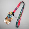 1 Set One Piece Anime Card Case Card Card Lonyard Key Lanyard Cosplay Badge ID Cartes Holders Neccd Stracles Kelechains Luffy Zoro Ace V1WQ #