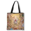 Virgin Mary of Guadalupe Mexico malowanie torebki Kobiety na płótnie torby sklepowe Kościoły katolickie swobodne torba na wysoką moc