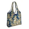 bolso De compras reutilizable c estampado De Toile De Jouy para mujer, bolsa la hombro, duradera, para compras U8EL#