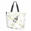 女性向けの香水パターントートバッグ再利用可能な食料品バッグ大きなショップバッグS269＃