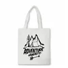 Aventure attend toile sac femmes Cott tissu sac à bandoulière Eco sac à main fourre-tout Fi Imprimer acheteurs réutilisables Logo personnalisé T6ip #