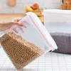 Bottiglie di stoccaggio Sigillate in plastica Scatola da 4l Farina di riso sfusa 1pc Cereali da cucina Barattoli di cereali Contenitori Dispenser secco Alimenti ermetici