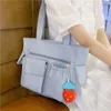 Sac en toile Sac à bandoulière femme Japonais simple sac à main de grande capacité sac à main sac d'école étudiants en classe cent an C6L4 #