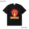 2023 Summer Rhude T Shirt Mens Designer T Shirt Rhude Casual Shirts Man Womens Tees Short Sleeves Top Sell Luxury Men Hip Hop Clothe 8857