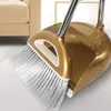 Practical Broom Suit European Foldable Combination Soft Hair Multifunction Household Dustless Dustpan Cleaning Set Witches Broom 240329