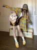 Camicette da donna Tawaaiw Camicia con colletto rovesciato giallo Top da donna Manica lunga Allentato Moda coreana Primavera Streetwear Camicie casual Camicetta Y2k