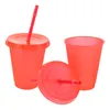 Gobelets jetables pailles 2 pièces couvercles en plastique couvercle de paille bouteilles d'eau en vrac tasses à café gobelets voyage