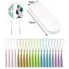 Keychains 40Pcs/Set Blank Clear Acrylic Bookmarks With Colorful Tassels Rectangle Round Bookmark DIY Crafts Hanging Tag Gift