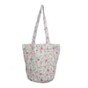 Shoulder Bags Hylhexyr Spring Pink Floral Canvas Bag Bucket Tote Handbag Large Capacity Fashion Versatile Girl Shopping