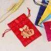 Bolsa de pano vermelho chinês Brocade Small Fortune Bag Red Presente Pacote lindo Saco de pano de cordão pequeno a2dt#