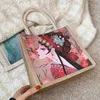 Kobiety na płótnie torby na lunch torba na ramię Mała Cott Canvas torebka swoboda TOTE Kobieta Eco Crossbody Bag Vintage Menger Bags N0TB#