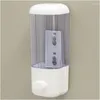 Flytande tvåldispenser 500 ml väggmonterad badrum sanitizer schampo duschgel container flaskan manuell sugkopp