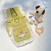 Dog Apparel Pet Supplies Summer Cats Out Of Cartoon Vest Clothes Skirt With Traction Rope Chest Back Accessories