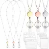 retractable Badge Reel Lanyard ID Card Holders Stainl Steel Chain Necklaces Keychain Clip for Women Men Employee Wholesale 6157#