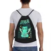 Anpassad anime rolig katt cthulhu dragstring väska för butik yoga ryggsäckar män kvinnor lovecraft mster sport gym sackpack x6tr#