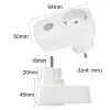 Plugs 433MHz Universal Fernbedienungssteckplätze 15A EU French Smart Socket Wireless Switch Programmierbares LED -Licht -Elektro -Outlets