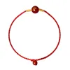 Bracelets de charme 2024 Année du Dragon Cordon Rouge Pour Hommes Femmes À La Main Chanceux Bracelet Du Zodiaque Chinois Agate Pierre Perles