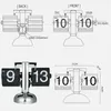Relógios de mesa Flip Clock Retro Scale Digital Stand Mecânico Auto Desk Engrenagem Interna Operada Quartz Home Desktop Decoração