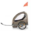 Talle de vélos à vélo de selles, chariot pour enfants Big Wheel de 16 pouces, wagon à vélo pour enfants à deux sièges avec cadre en acier gris / rouge