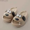 Hemskor Catroon Dog Outdoor Home Slippers Thick Soled Non Slip Slides Badrum inomhus Summer Comfy Shoes Y240401