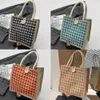 modelli di tessitura regalo borsa tote borsa casual in lino da portare a mano borsa sotto le ascelle borsa da viaggio donna M0X9 #