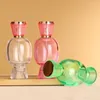 Bouteilles de stockage 100ml 3oz vide verre parfum pompe à sertir cosmétique rechargeable rose vert bonbon forme atomiseur vaporisateur bouteille 6pcs